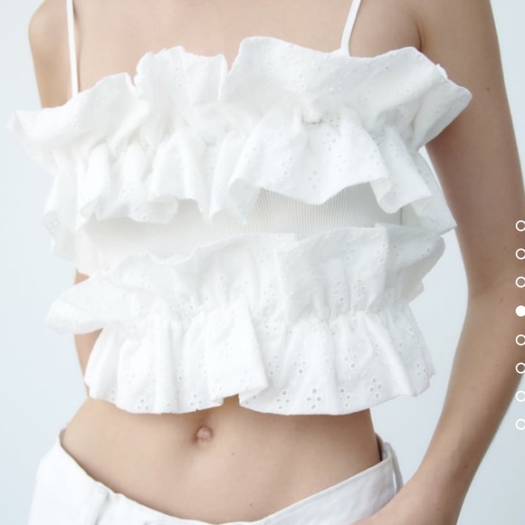 ZARA Contrast Crop Top - Picture 3 of 6